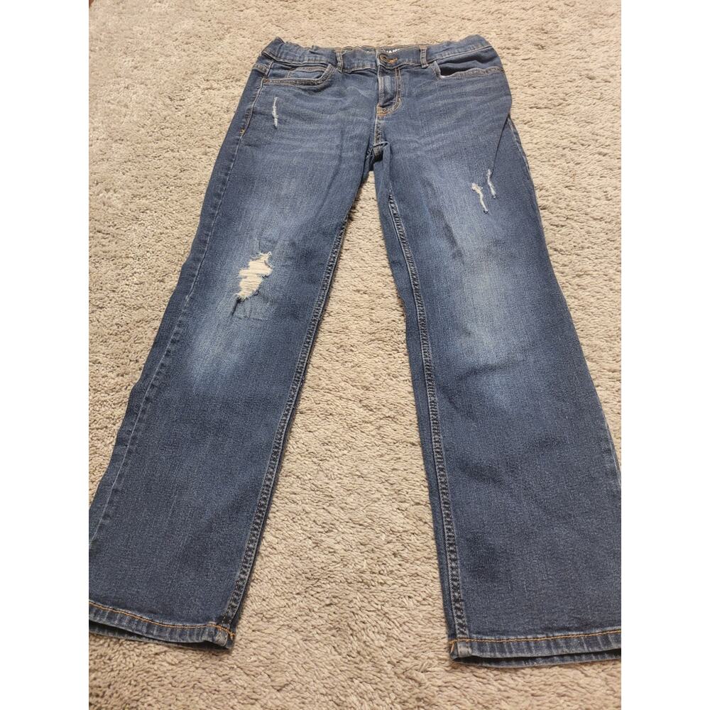 Arizona Jean Co Slim Fit Jeans 12H Boys Distressed Medium Wash Stretch